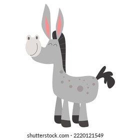 Clip art illustration of cute horse cartoon character for kids.
