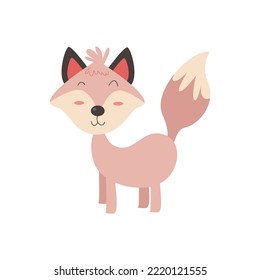 Clip art illustration of a cute kitten cartoon character for children.