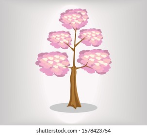 clip art illustration tree and vehicles with icons