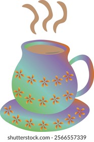 Clip art of image of coffee in a cute cup