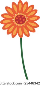 Clip-art da imagem de gerbera laranja bonito