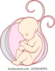 Clip art image of fetus