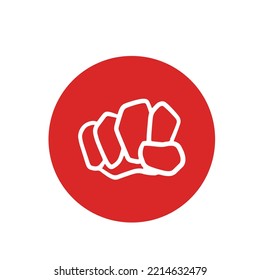  Clip art image of hand with fist outstretched Icon