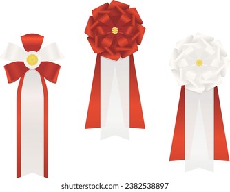 Clip art of insignia ribbon rose