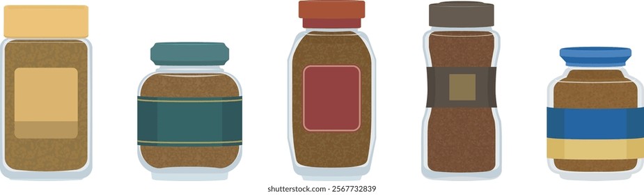 Clip art of instant coffee bottle