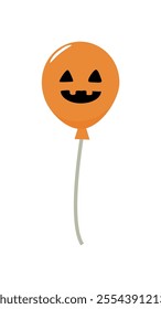 clip art of jack-o'-lantern style balloon