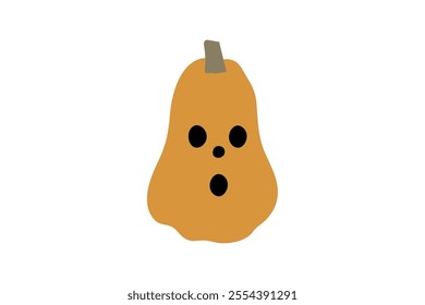 Clip art of jack-o-lantern with surprised face