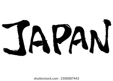 Clip art of JAPAN letters with brush touch