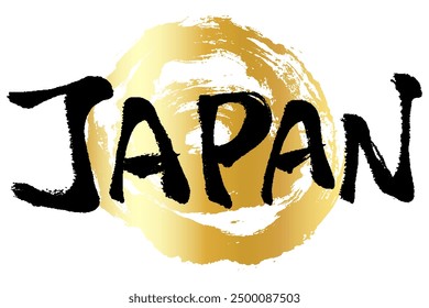 Clip art of JAPAN letters with brush touch