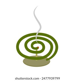 Clip art of Japanese summer material mosquito coil.