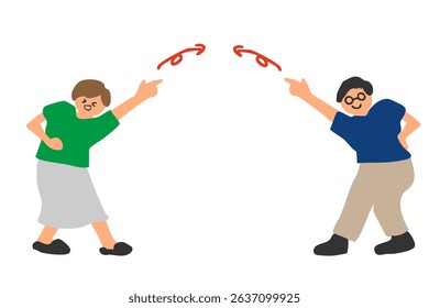 Clip art of joyful men and women dancing with high tension