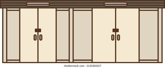 Clip art of large-sized shed for business use