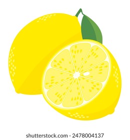 Clip art of lemon Color without line