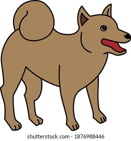 Clip art of a light brown Shiba Inu, suitable for the year of the dog