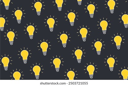 Clip art light bulb concept art ornament. Light bulb illustration pattern wallpaper, electricity and light.  Idea art. Blackout, lights off, lights on. The light bulb illuminates the cover.