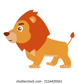 clip art of lion with cartoon design,vector illustration