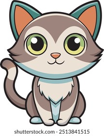 Eine ClipArt von Little Cat, EPS Vektor Datei