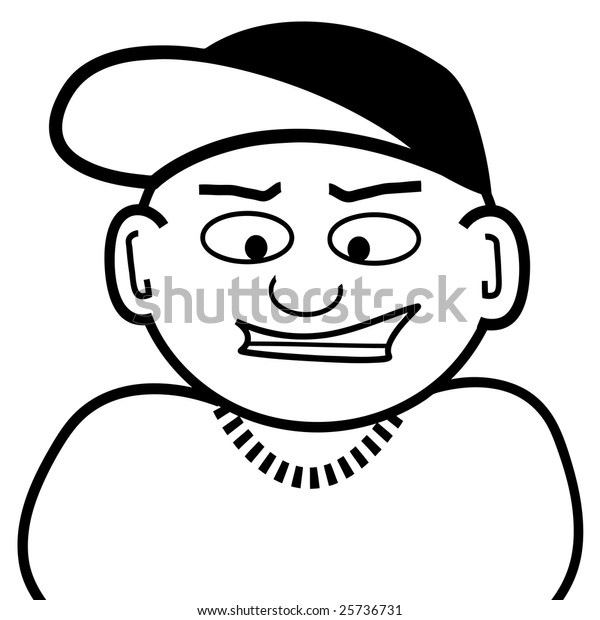 Clip Art Little Guy Baseball Cap Stock Vector (Royalty Free) 25736731 ...