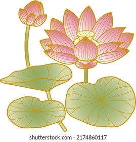 Clip art of lotus flower