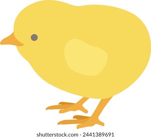 Clip art of a lovely single chick