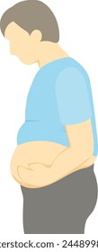 Clip art of man with belly