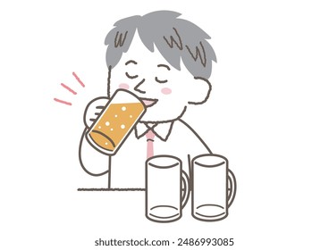Clip arte del hombre bebiendo mucha cerveza