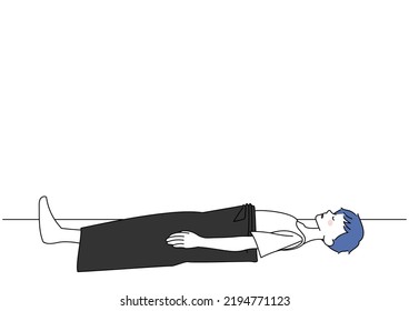 Clip art of man lying down