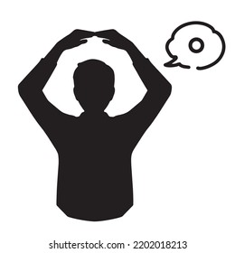 Clip art of man making a gesture of ok