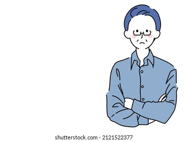 Clip art of a man thinking about his problems