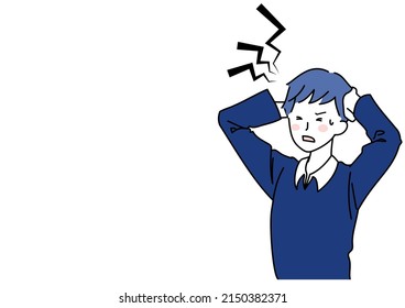 Clip art of man in trouble