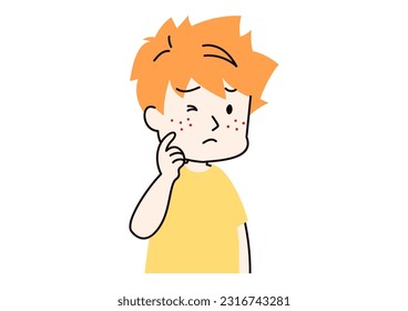 Clip art of man who cares rough skin