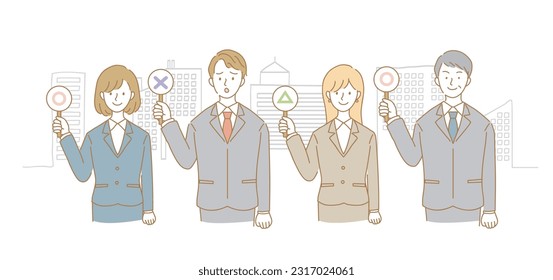 Clip art of man and woman in suit