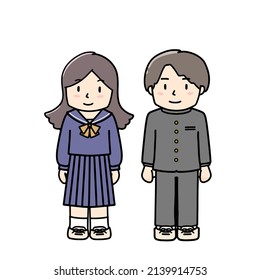 Clip art of man and woman in uniform