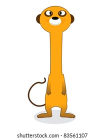 Clip art meerkat, isolated object over white background