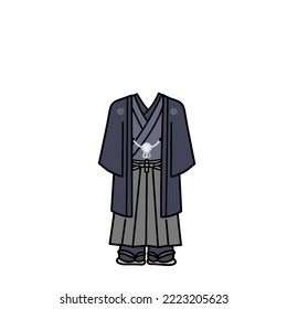 Clipart of men's formale Kimono