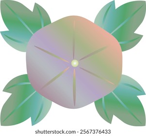 Clip art of morning glory image of beautiful gradation