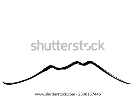Clip art of mountain of brush touch