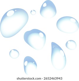 Clip-Art von mehreren Wassertropfen
