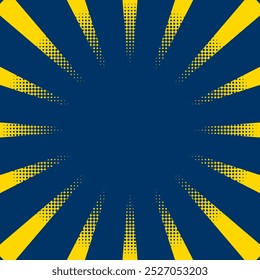 Clip art of navy blue and yellow radiation background