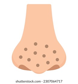 clip art of nose with dirty pores