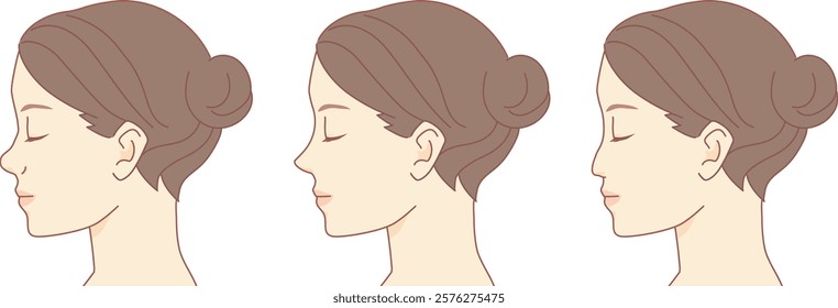 Clip art of nose and female profile