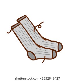 Clip art of old socks.