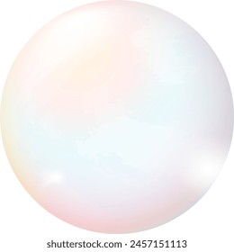 Clip art of one soap bubble