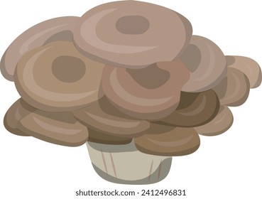 Clip art of oyster mushroom