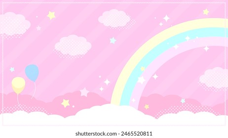 Clip art of pastel rainbow background