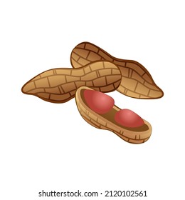 clip art of peanut with cartoon design,vector illustration