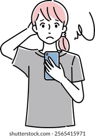 Clip art of person holding a cellular phone