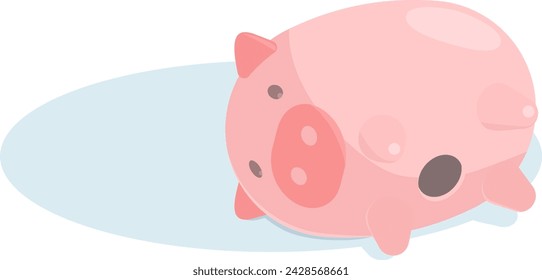 Clip art of piggy bank of empty