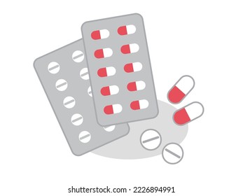 Clip art of pill or capsule medicine	