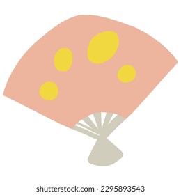 Clip art of pink fan
